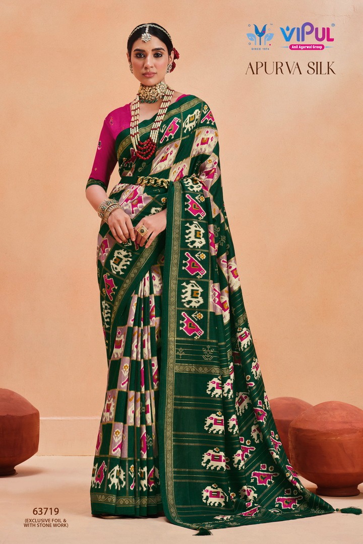 Vipul Apurva Silk Dola Silk Wholesale Sarees Catalog - Image 17