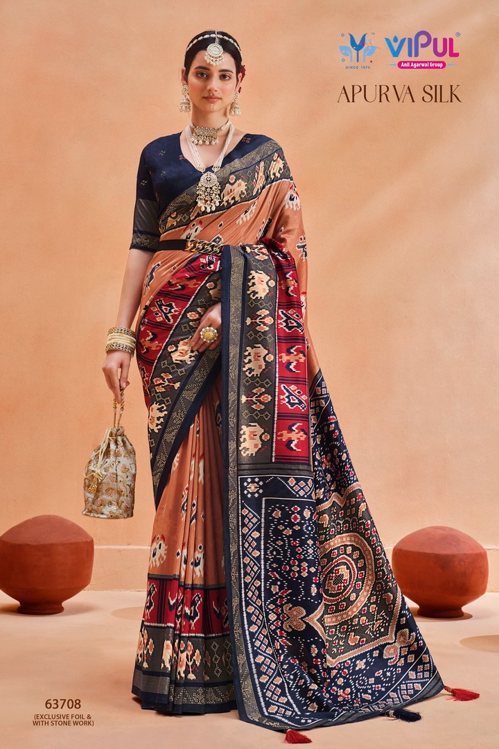 Vipul Apurva Silk Dola Silk Wholesale Sarees Catalog - Image 8