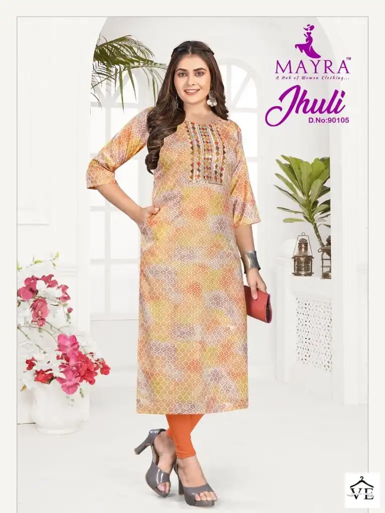 Mayra Jhuli Vol 2 Capsul Print Wholesale Kurtis Catalog - Image 4