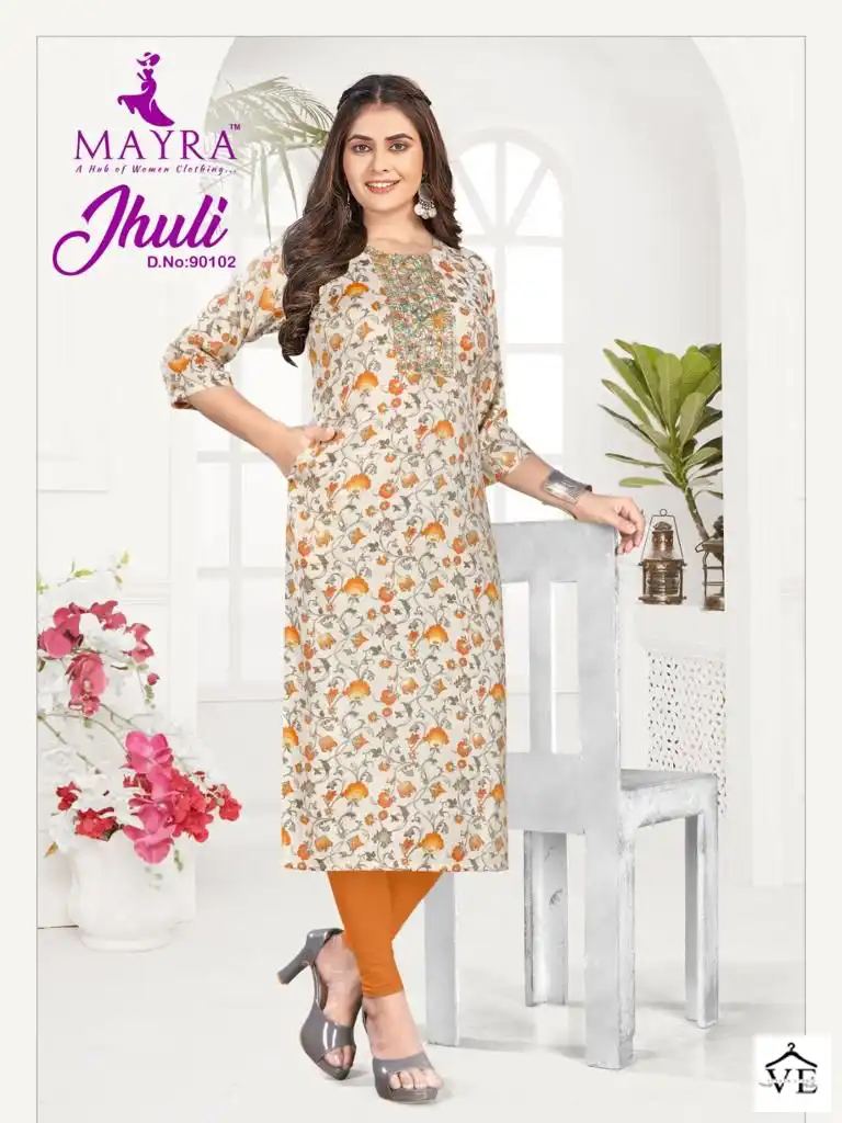 Mayra Jhuli Vol 2 Capsul Print Wholesale Kurtis Catalog - Image 5