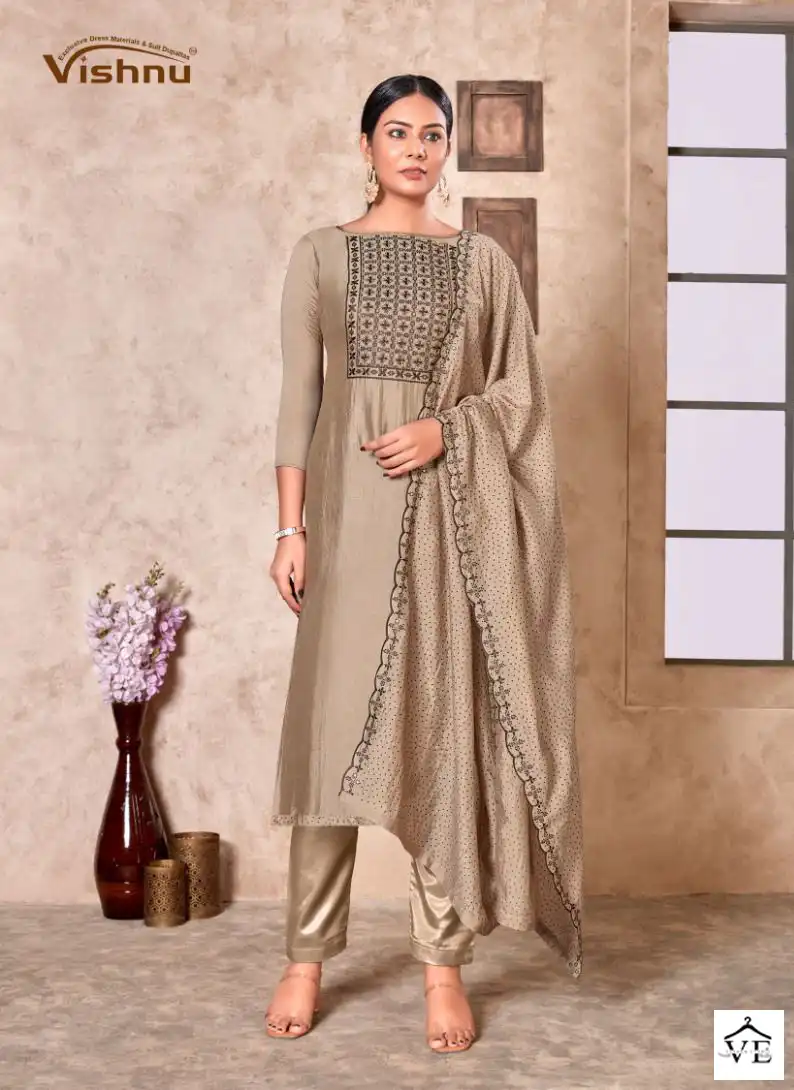 Vishnu Resham Silk Wholesale Designer Work Salwar Suit Catalog - Image 8