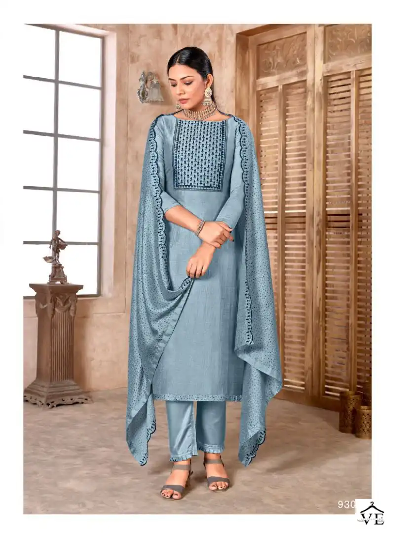 Vishnu Resham Silk Wholesale Designer Work Salwar Suit Catalog - Image 3