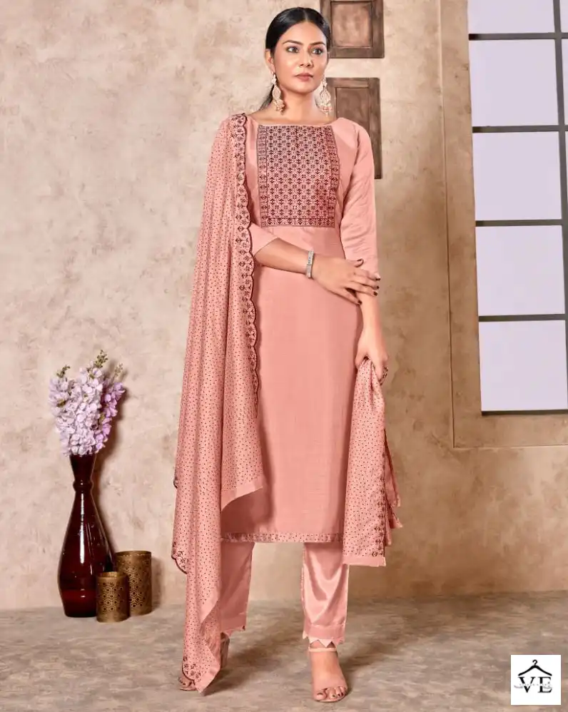 Vishnu Resham Silk Wholesale Designer Work Salwar Suit Catalog