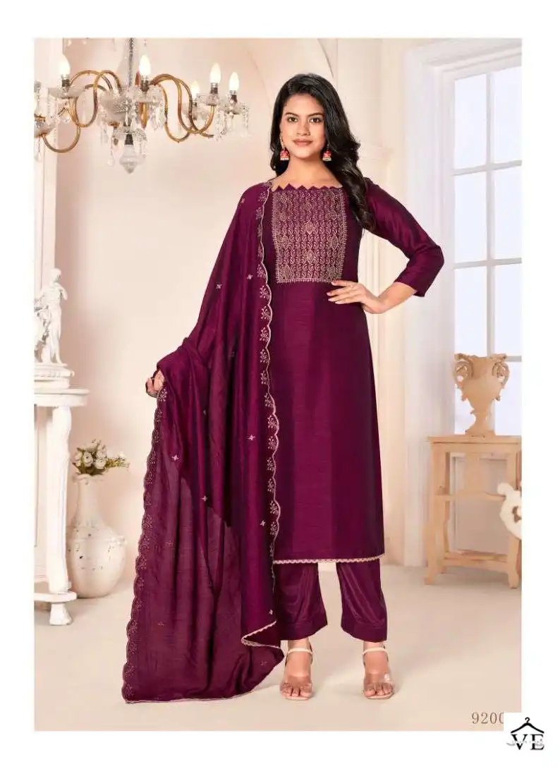 Vishnu Impex Rose Gold Vol 2 Vichitra Silk Wholesale Salwar Suit Catalog - Image 4