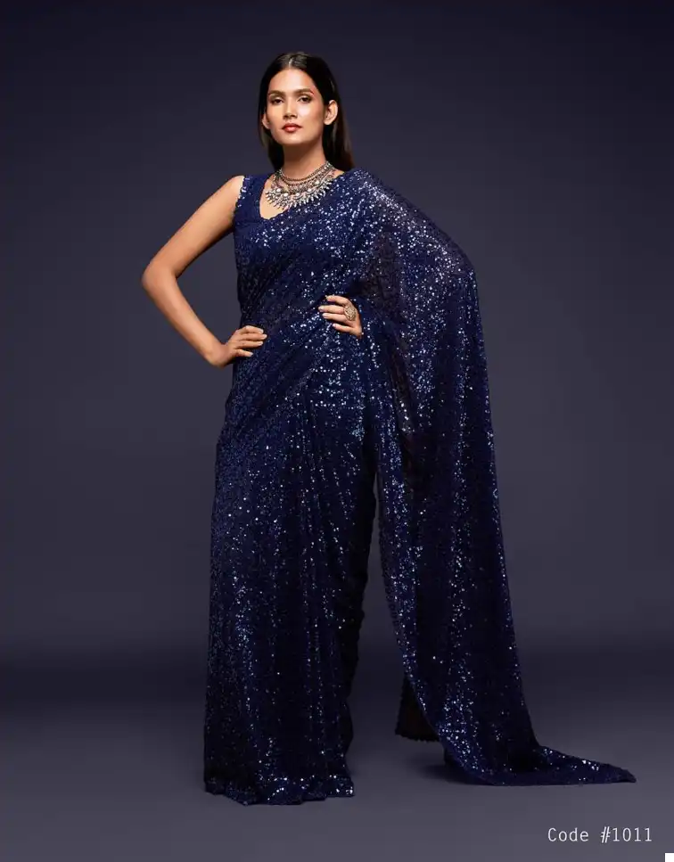 Dark Blue Fancy Patola Saree - New India Fashion