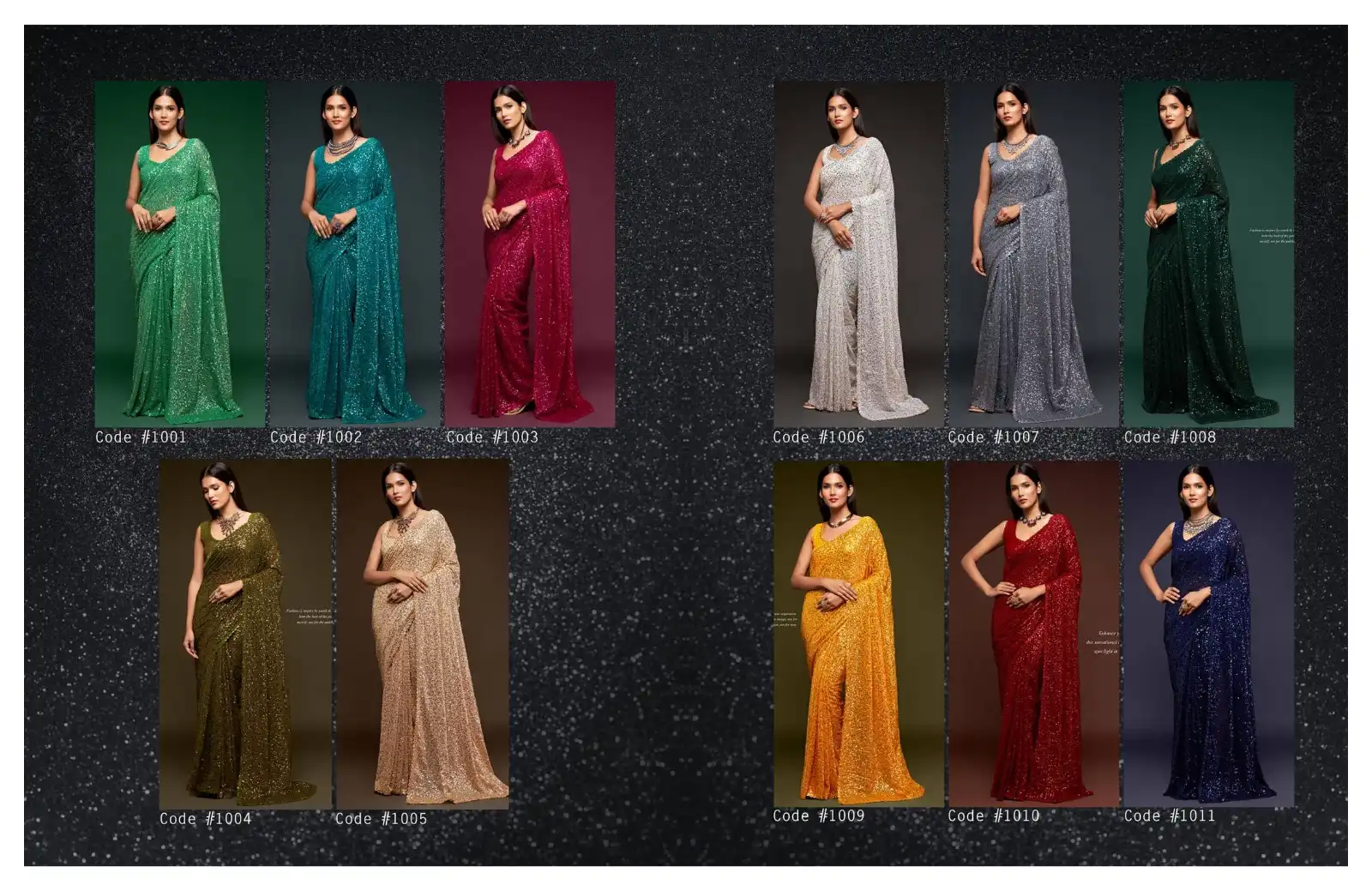 Zeel Ruby Sequined Georgette Wholesale Party Wear Saree Catalog - Image 13