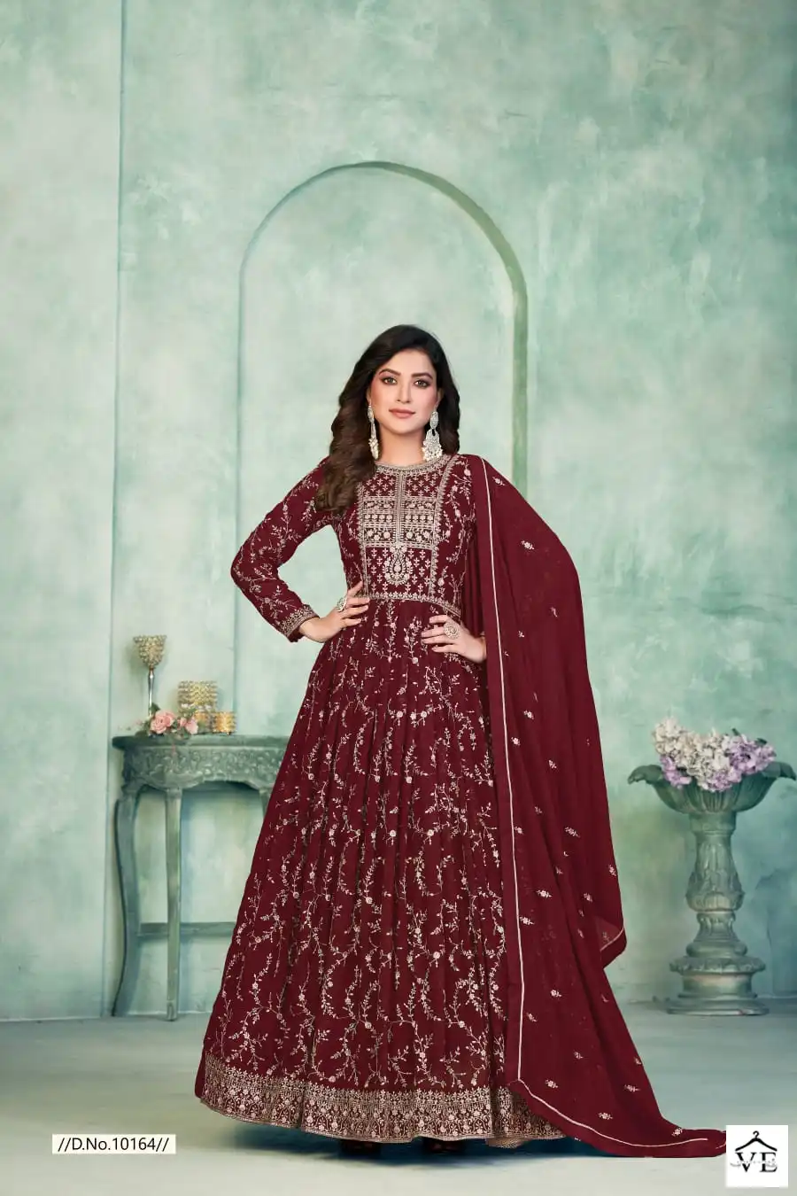 Anjubaa Vol 16 Faux Georgette Wholesale Designer Suits Catalog - Image 2