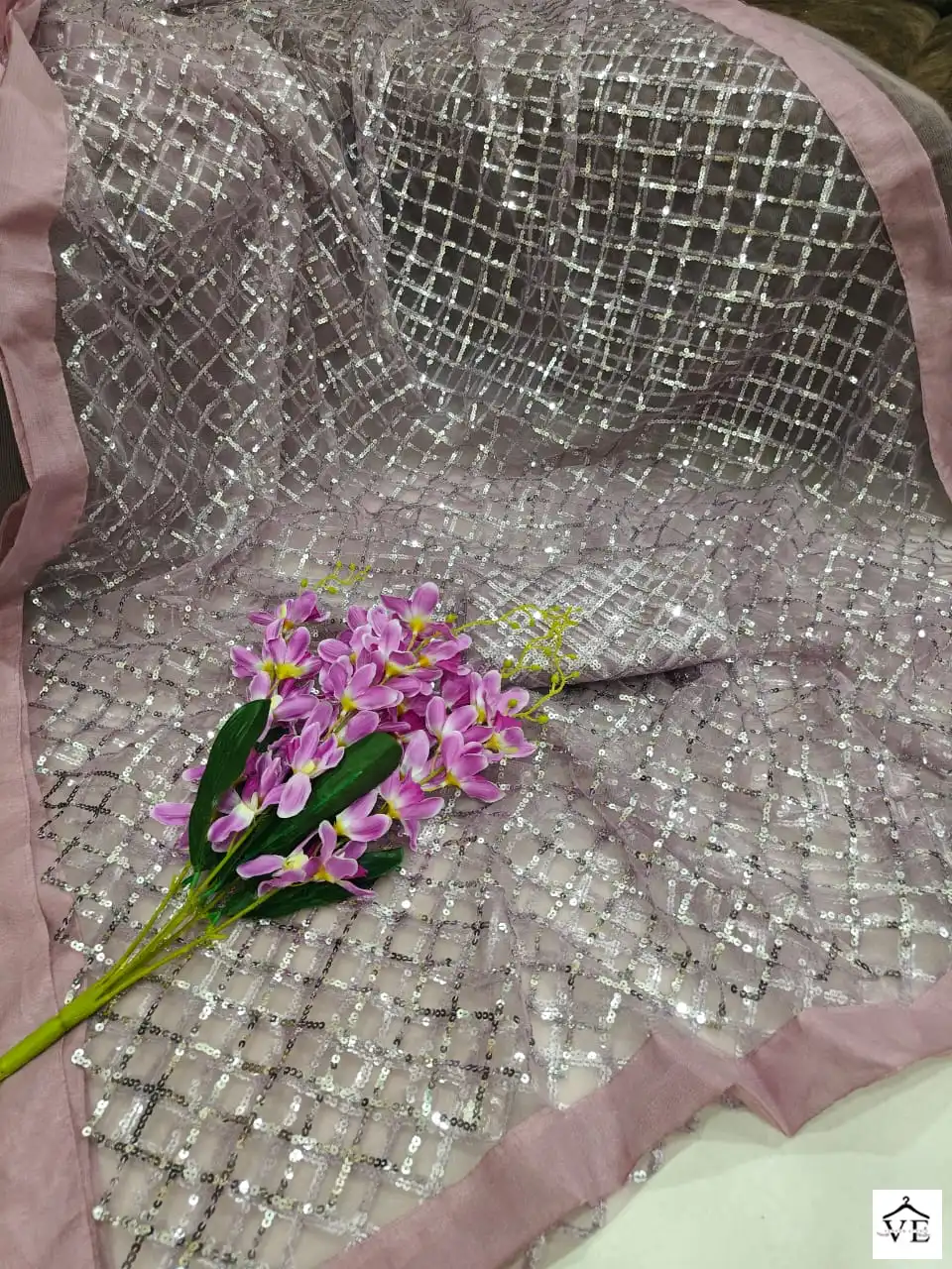 VE BT-3060 Butterfly Soft Net Wholesale Saree - Image 8