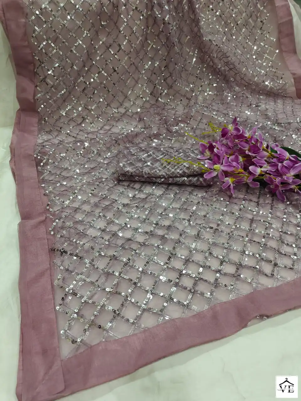 VE BT-3060 Butterfly Soft Net Wholesale Saree - Image 2