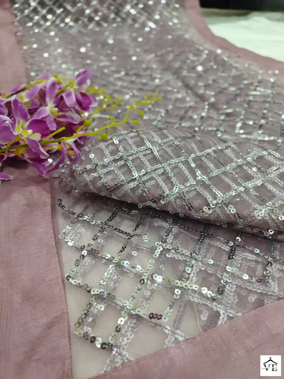 VE BT-3060 Butterfly Soft Net Wholesale Saree - Image 4