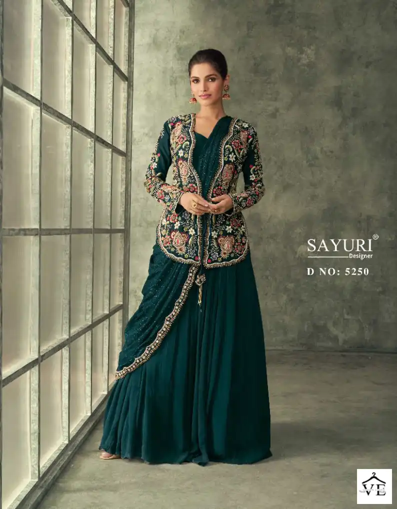 Sayuri Evergreen Real Georgette Wholesale Readymade Suits Catalog - Image 3