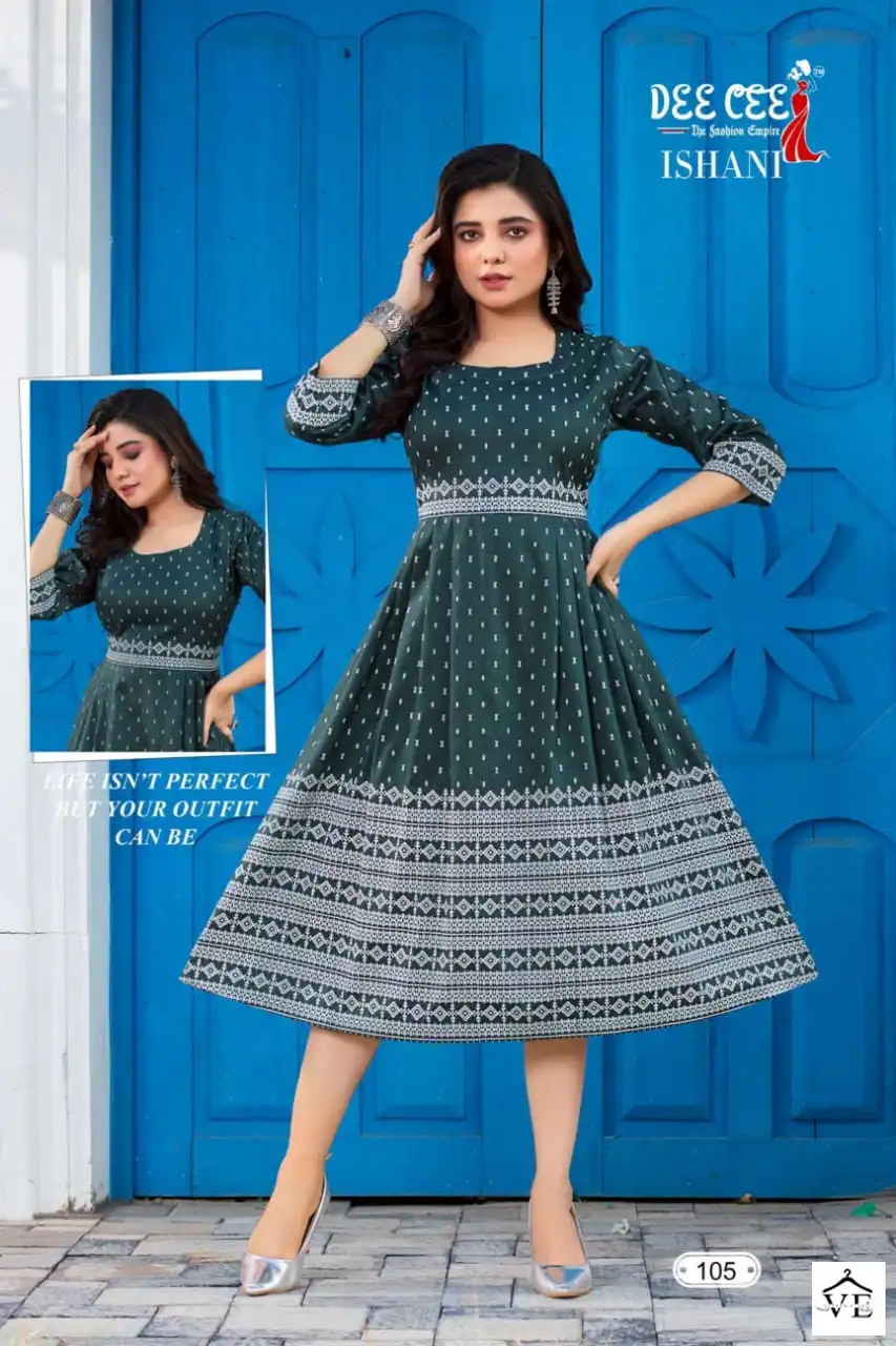 Deecee Ishani Linen Silk Wholesale Long Kurtis Catalog - Image 2