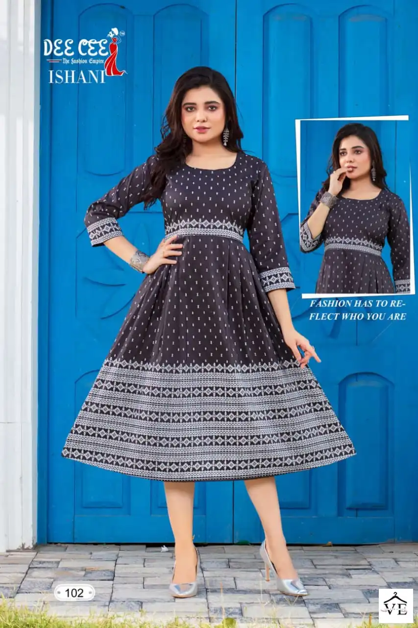 Deecee Ishani Linen Silk Wholesale Long Kurtis Catalog - Image 4