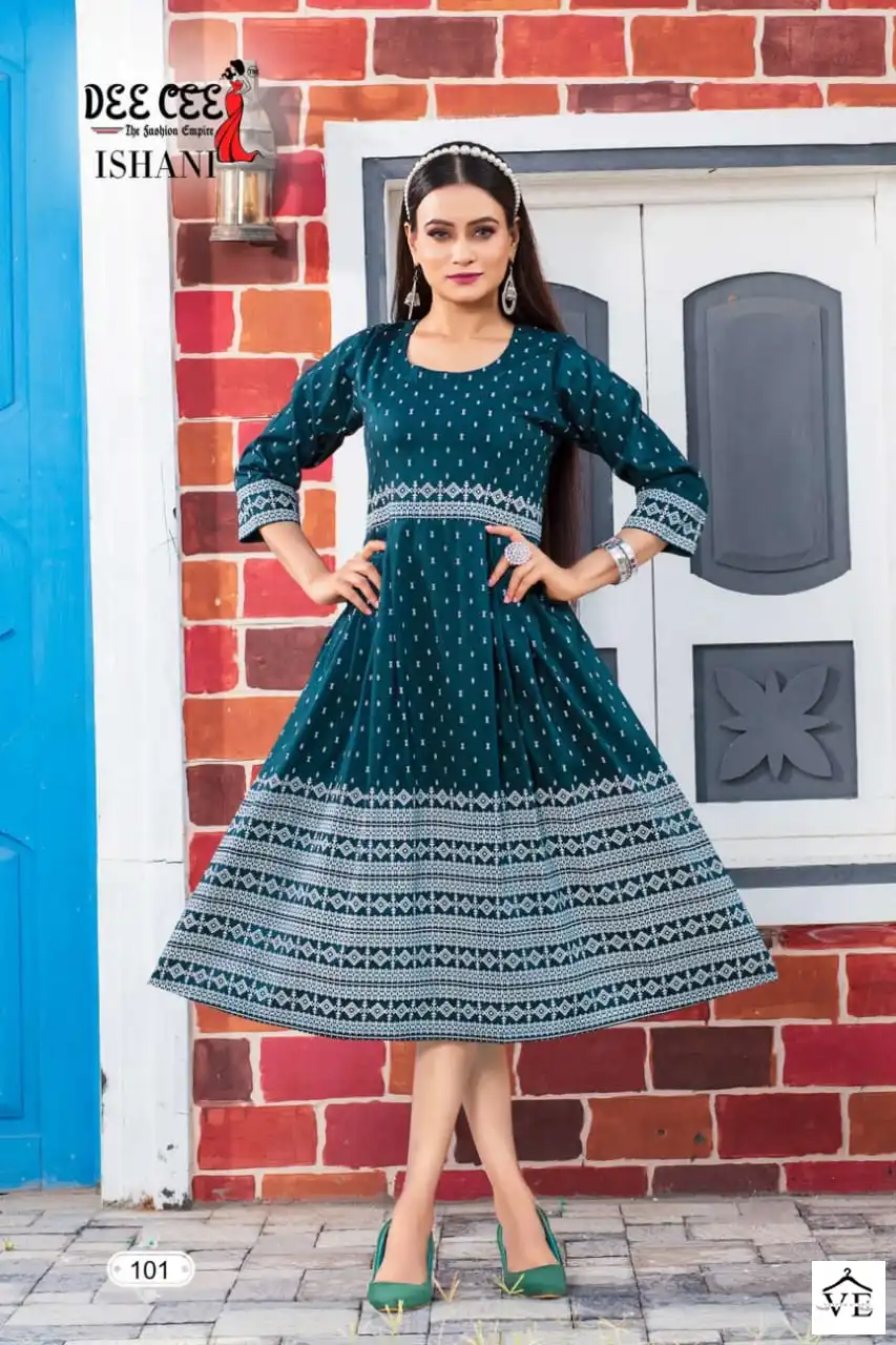 Deecee Ishani Linen Silk Wholesale Long Kurtis Catalog - Image 5