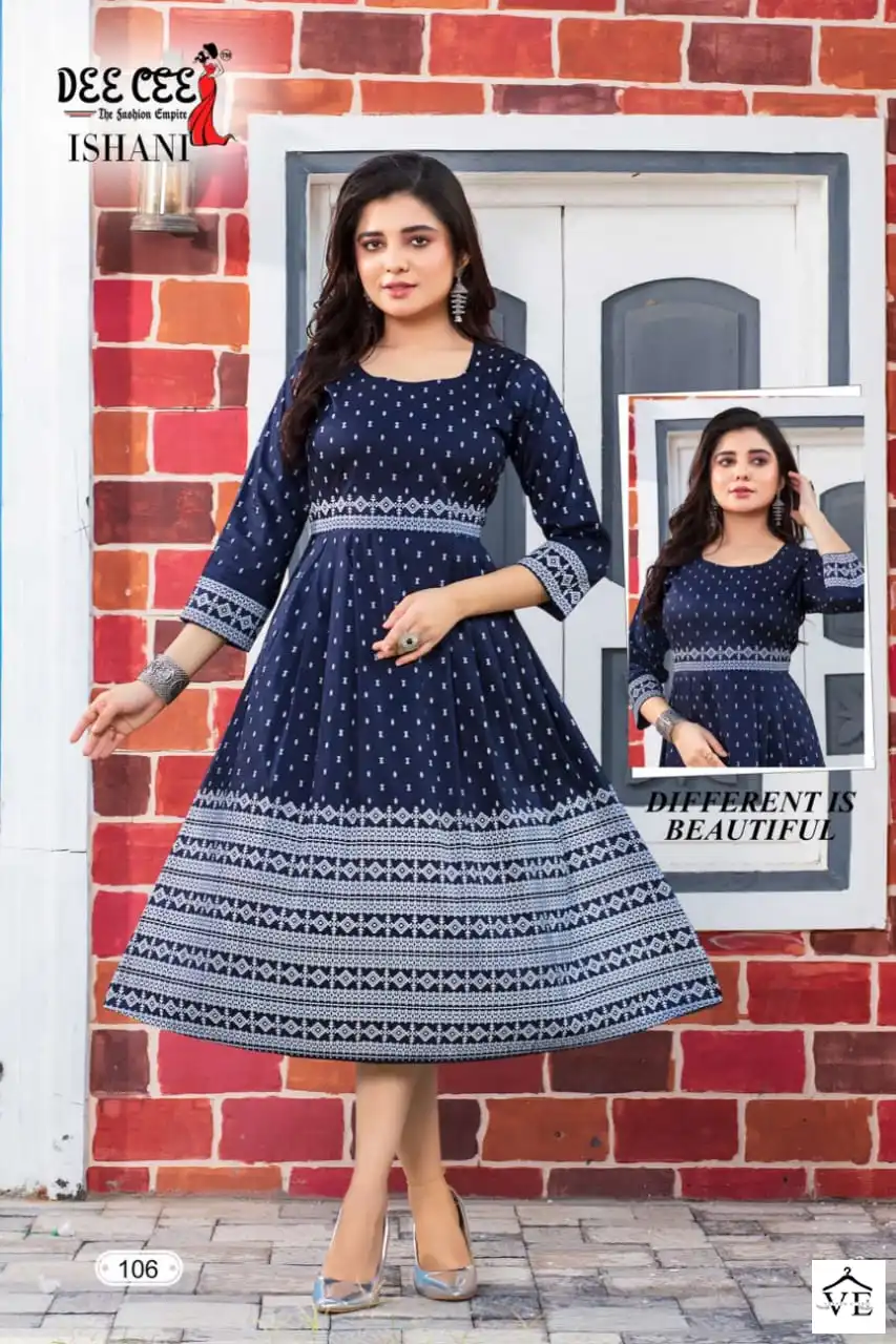 Deecee Ishani Linen Silk Wholesale Long Kurtis Catalog - Image 6