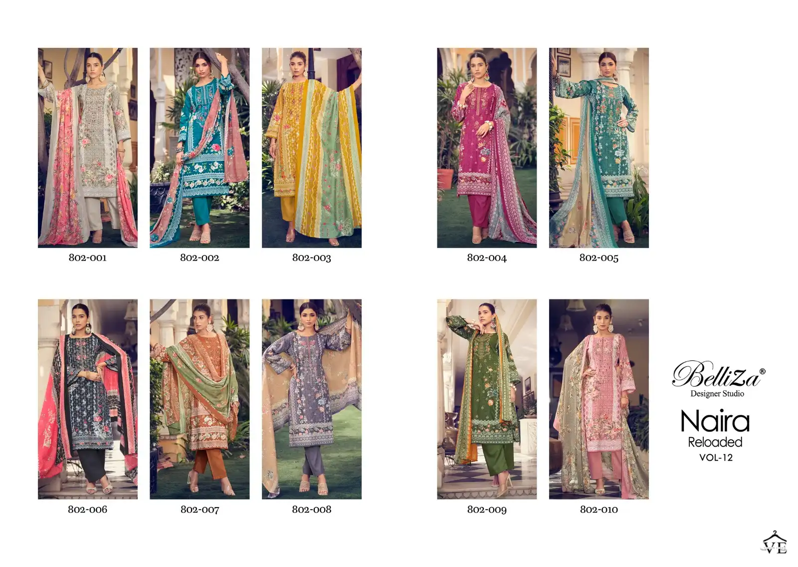 Belliza Designer Naira Vol 12 Cotton Wholesale Pakistani Salwar Suit Catalog - Image 11