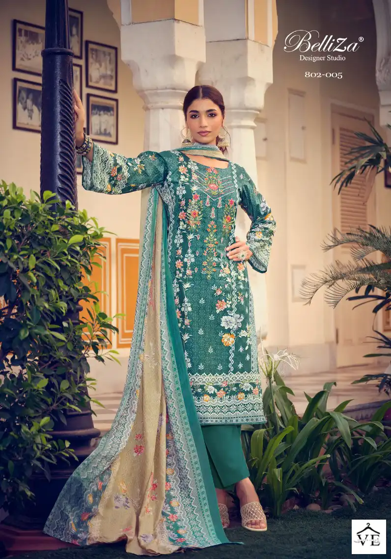Belliza Designer Naira Vol 12 Cotton Wholesale Pakistani Salwar Suit Catalog - Image 5