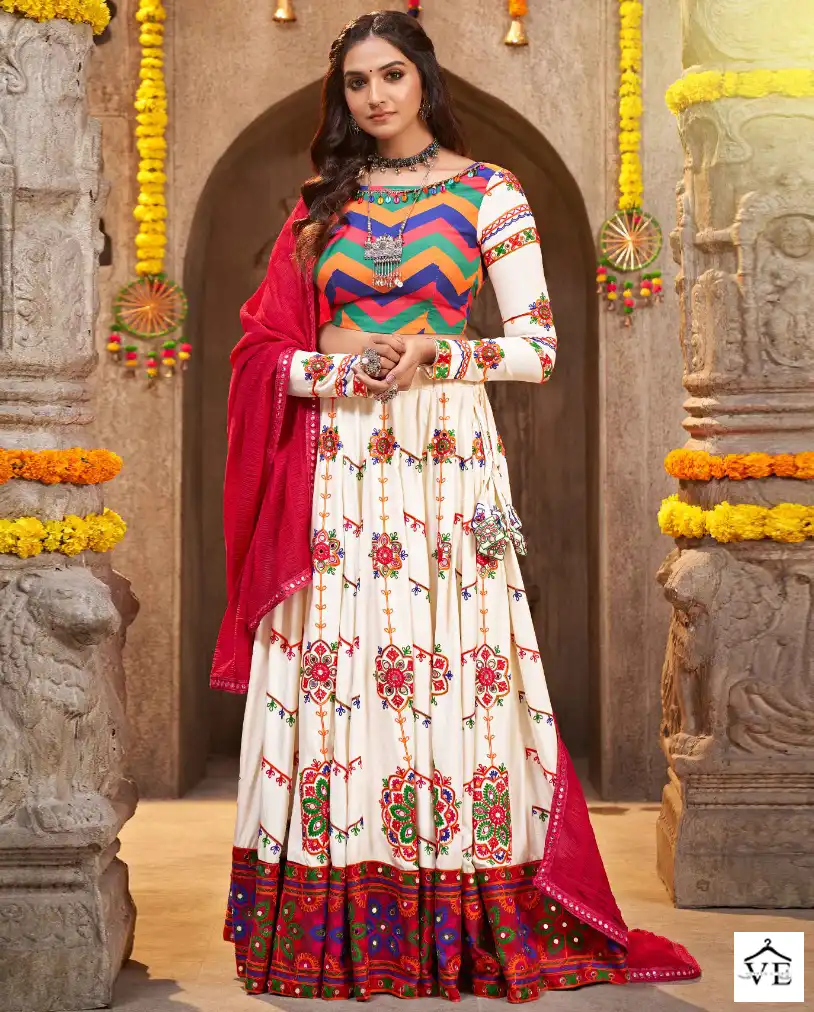 Khushboo Raas Vol 7 Viscose Rayon Wholesale Navratri Lehenga Choli Catalog