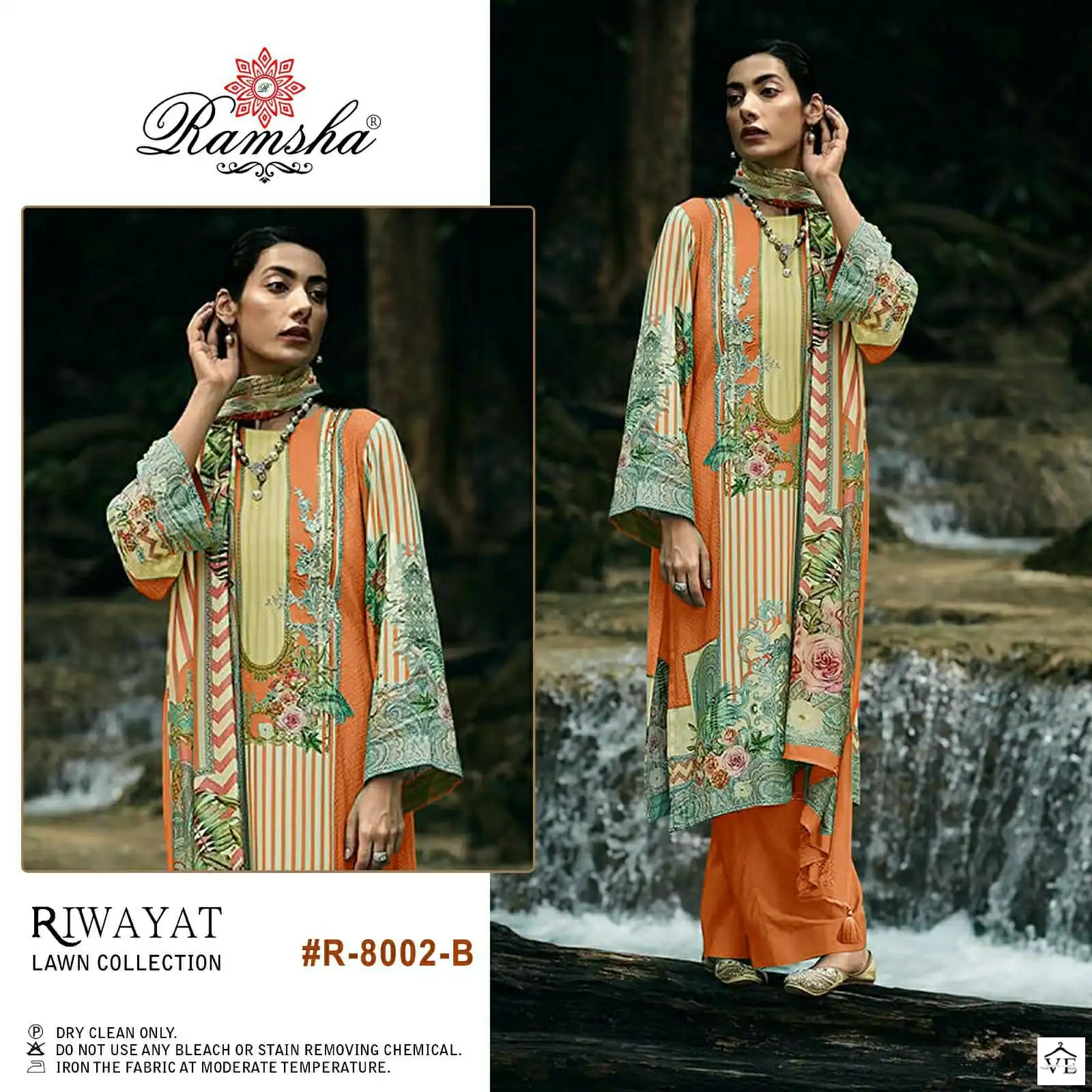 Ramsha Riwayat Lawn Collection Vol 2 Cambric Cotton Wholesale Designer Fancy Pakistani Salwar Suit Catalog - Image 4