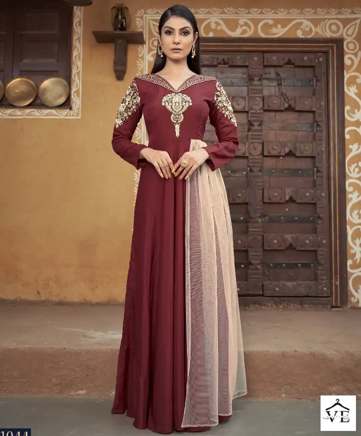Vardan Designer Sara Vol-1 Heavy Muslin Wholesale Gown Catalog
