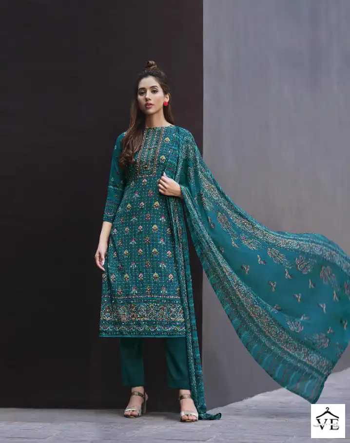 Belliza Designer Shadows Crepe Wholesale Pakistani Salwar Suit Catalog - Image 3