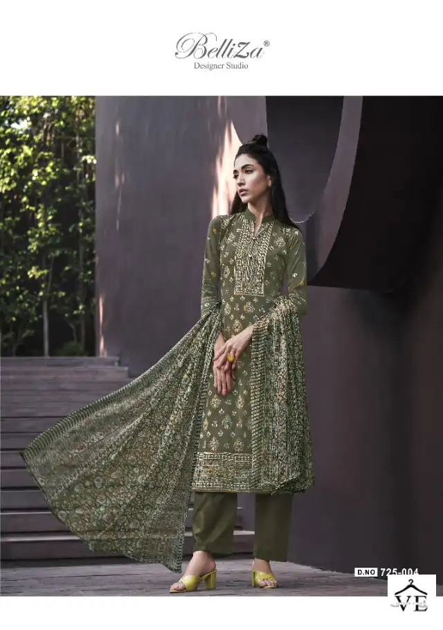 Belliza Designer Shadows Crepe Wholesale Pakistani Salwar Suit Catalog - Image 4