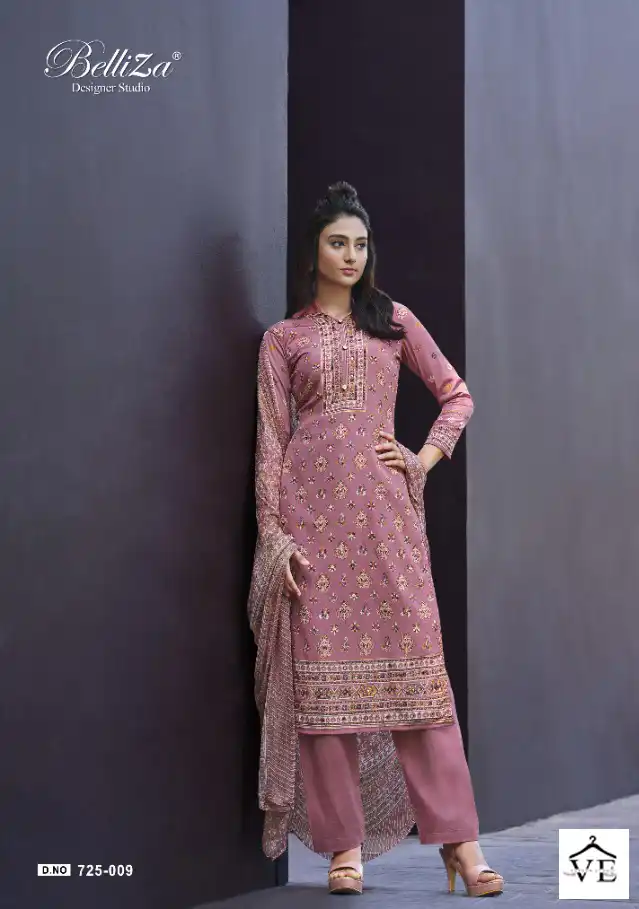 Belliza Designer Shadows Crepe Wholesale Pakistani Salwar Suit Catalog - Image 7