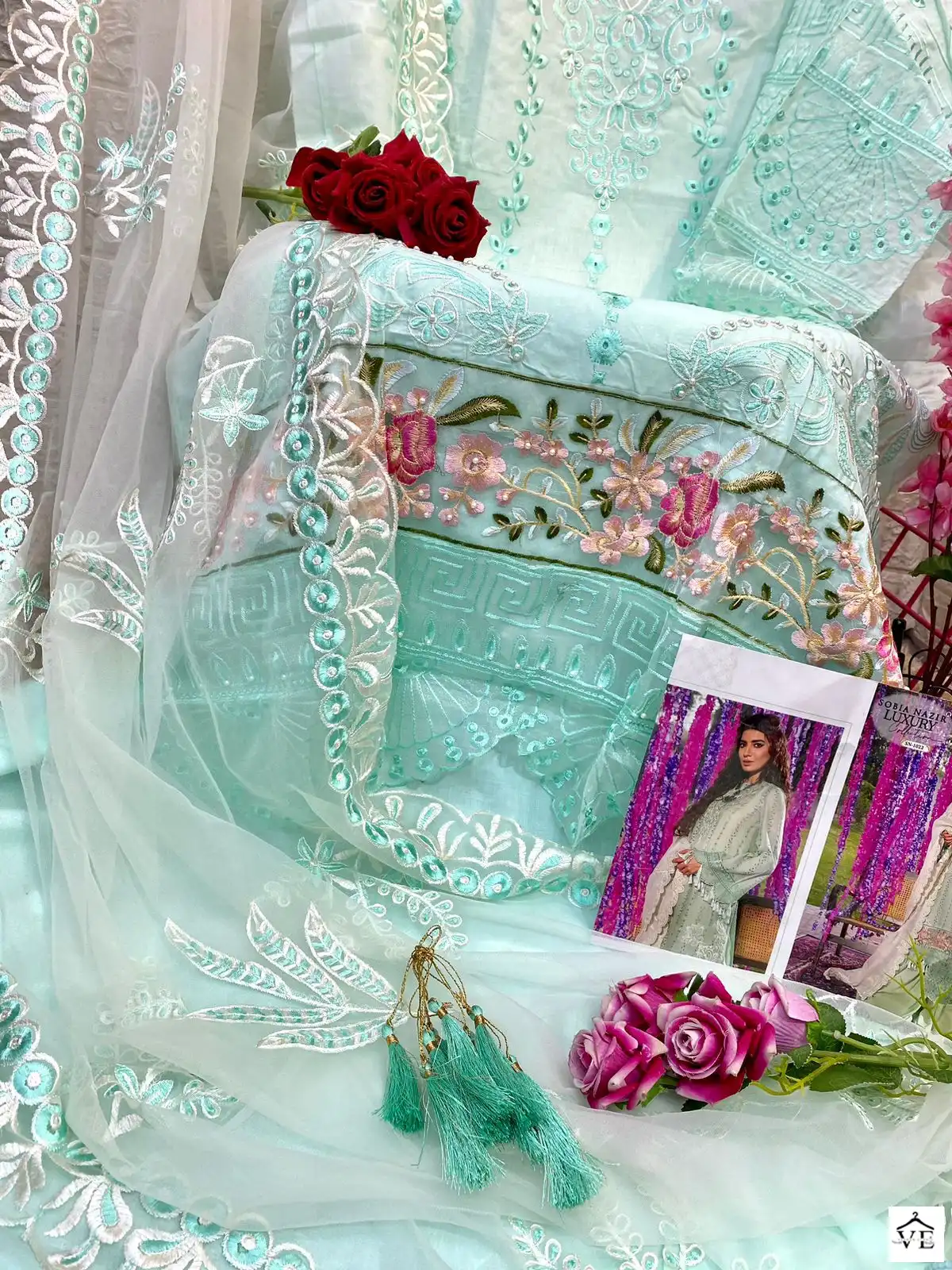 Sobia Nazir SN-1022 Lawn Wholesale Pakistani Suit - Image 4