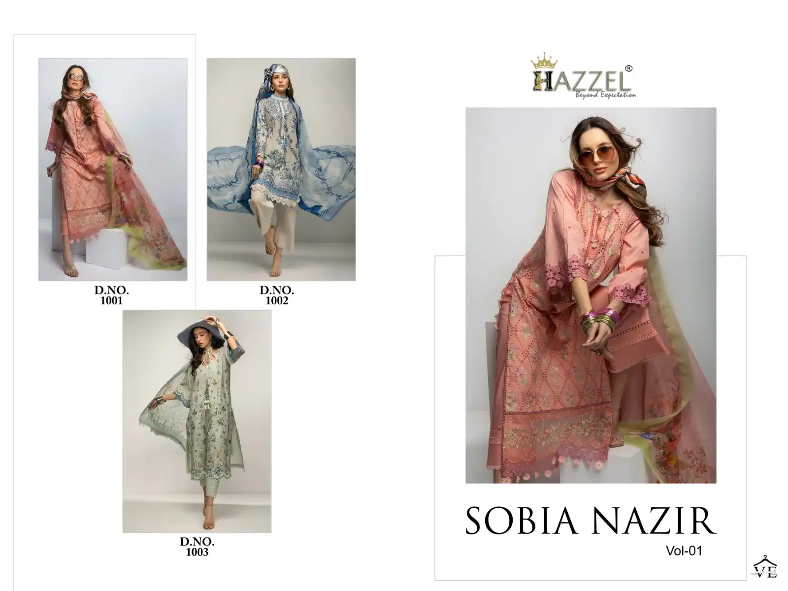 Hazzel Sobia Nazir Vol 1 Cotton Wholesale Designer Fancy Pakistani Salwar Suit Catalog - Image 4