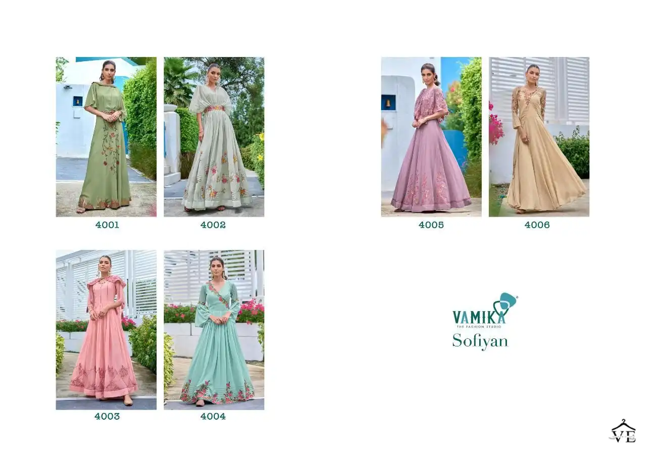Vamika Sofiyan Heavy Georgette Wholesale Gown Catalog - Image 8