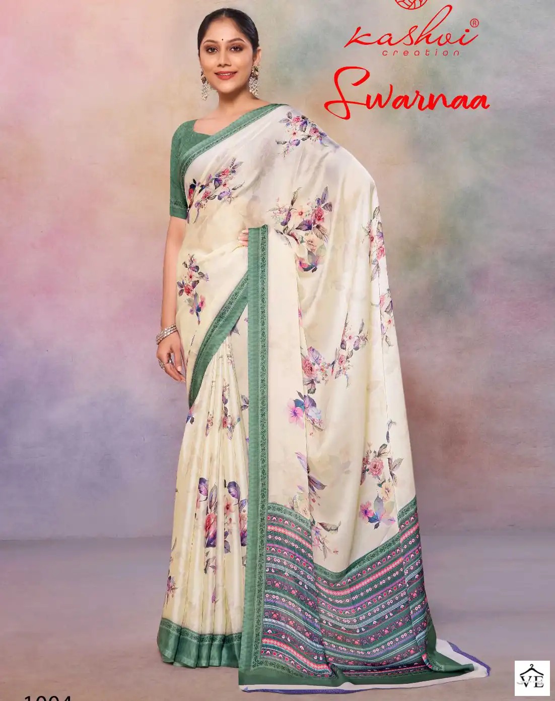 Kashvi Creation Swarnaa Satin Georgette Wholesale Fancy Sarees Catalog