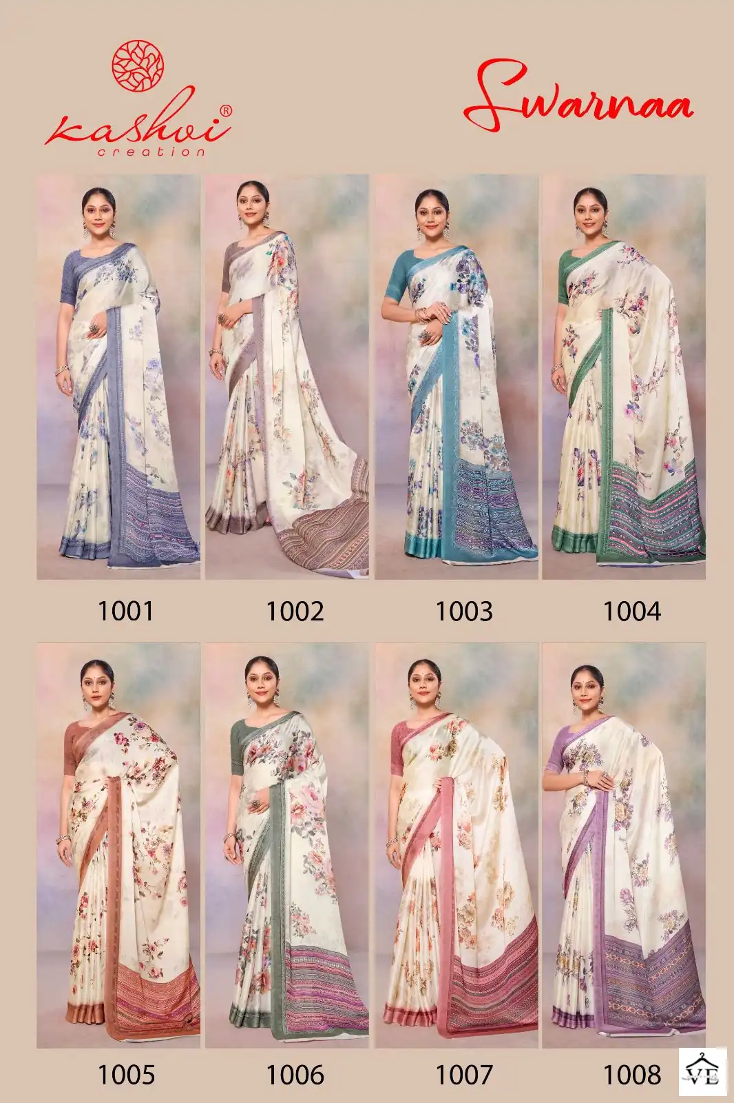 Kashvi Creation Swarnaa Satin Georgette Wholesale Fancy Sarees Catalog - Image 9