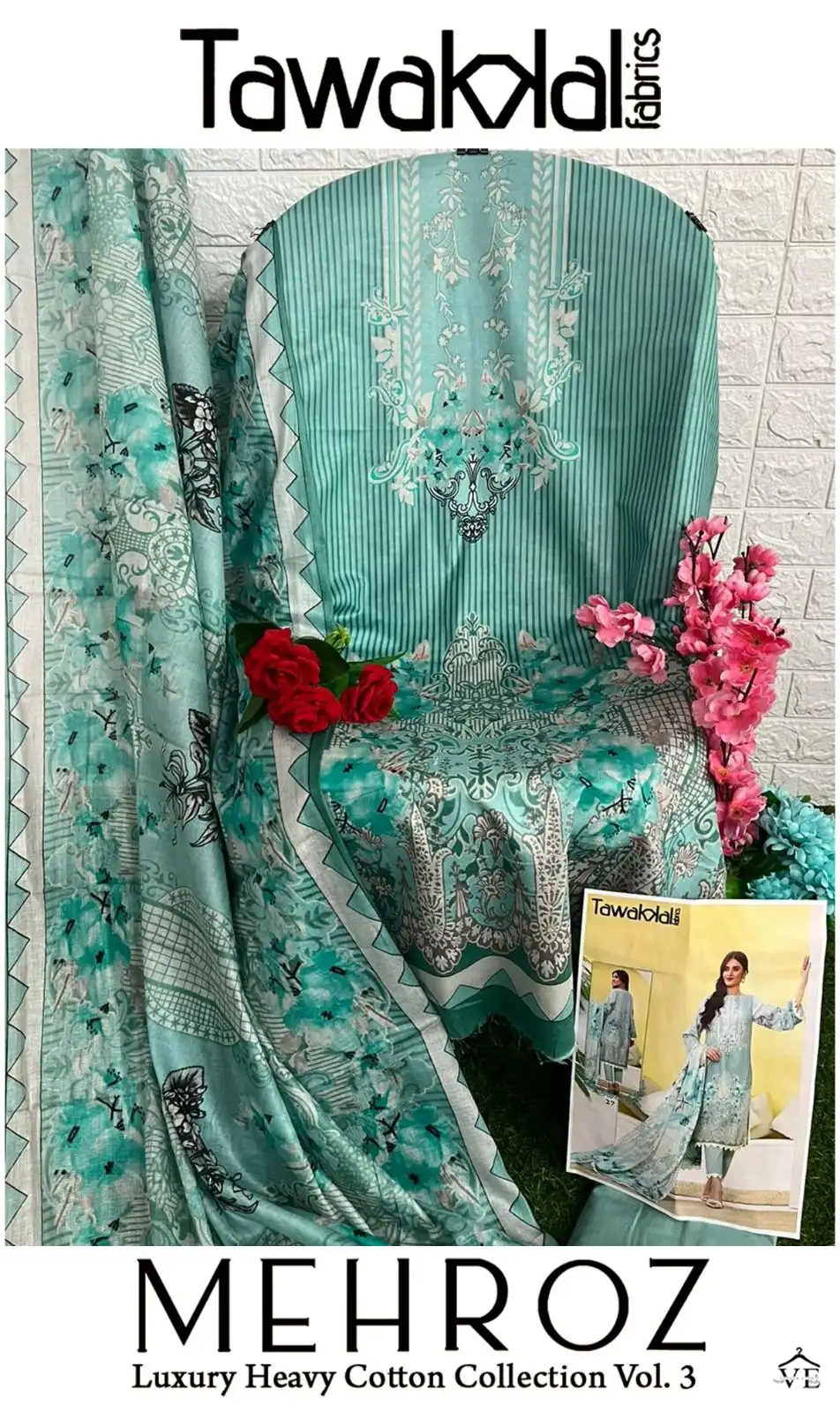 Tawakkal Mehroz Luxury Heavy Cotton Collection Vol 3 Cotton Wholesale Pakistani Salwar Suit Catalog - Image 15
