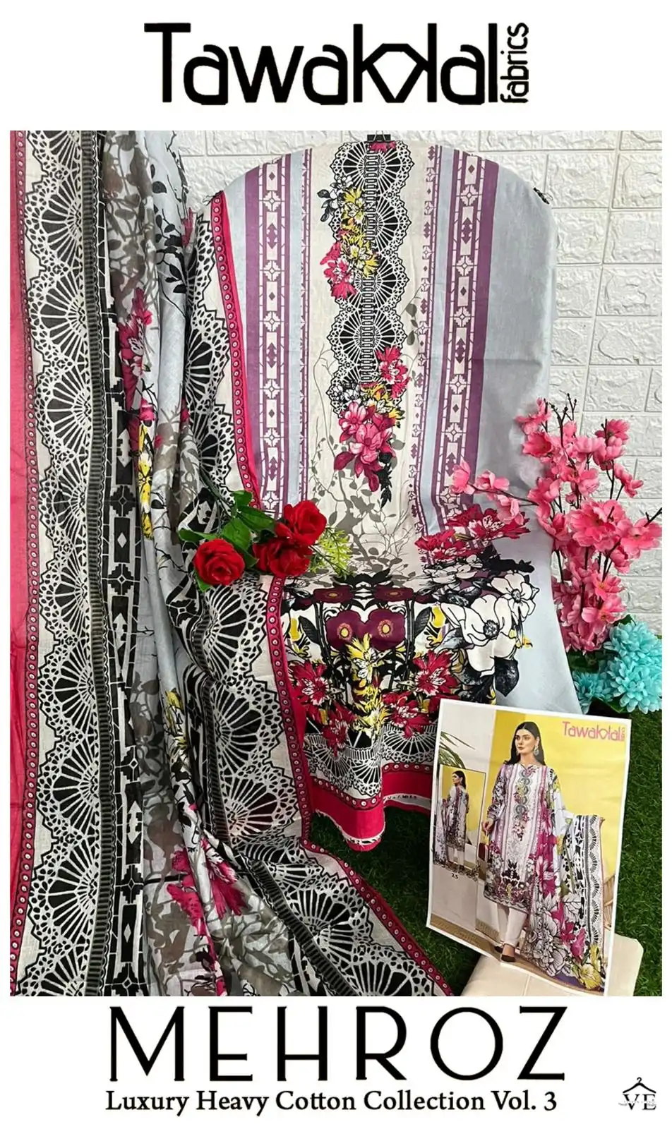 Tawakkal Mehroz Luxury Heavy Cotton Collection Vol 3 Cotton Wholesale Pakistani Salwar Suit Catalog - Image 20