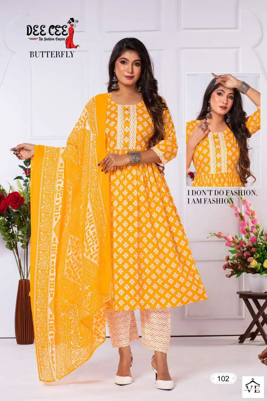 Butterfly hot sale churidar material