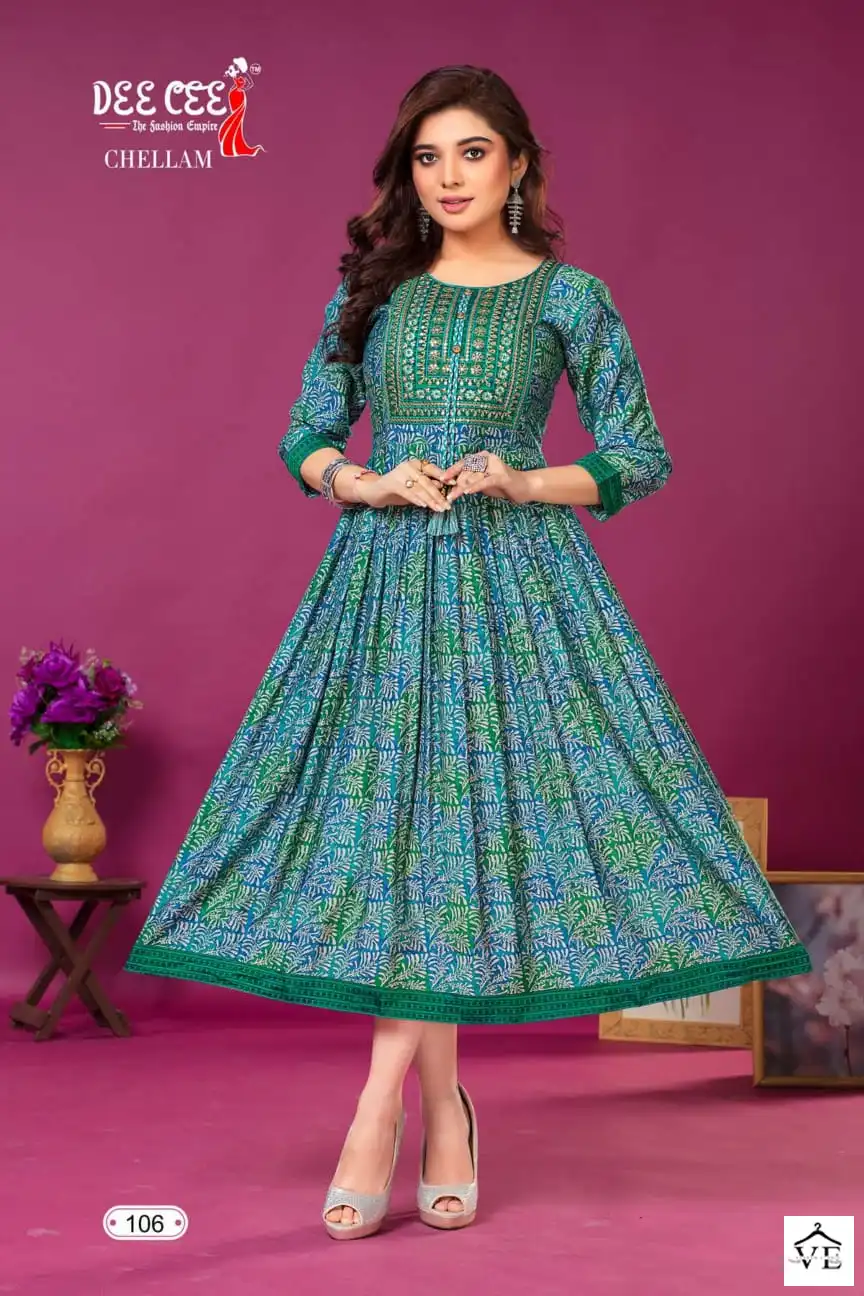 Deecee Chellam Heavy Meschurise Silk Wholesale Kurtis Catalog - Image 2