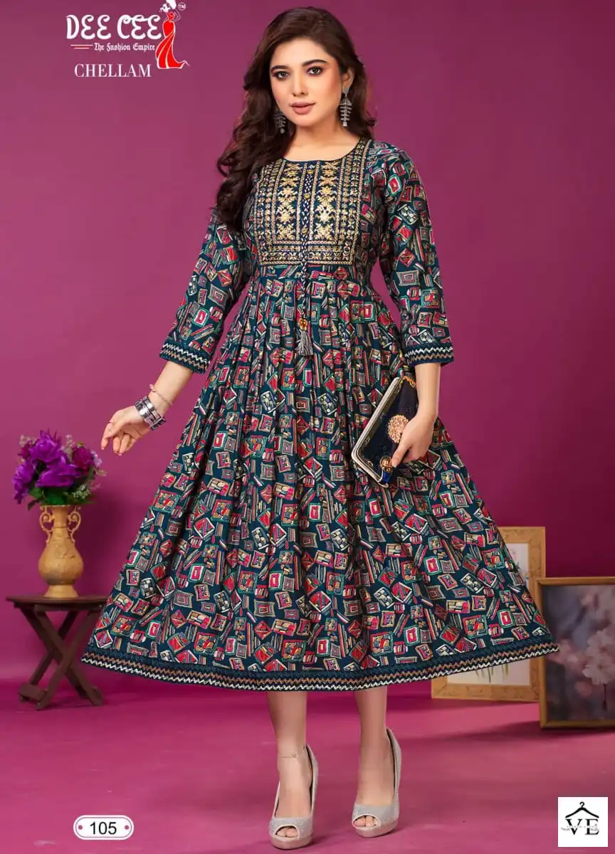 Deecee Chellam Heavy Meschurise Silk Wholesale Kurtis Catalog