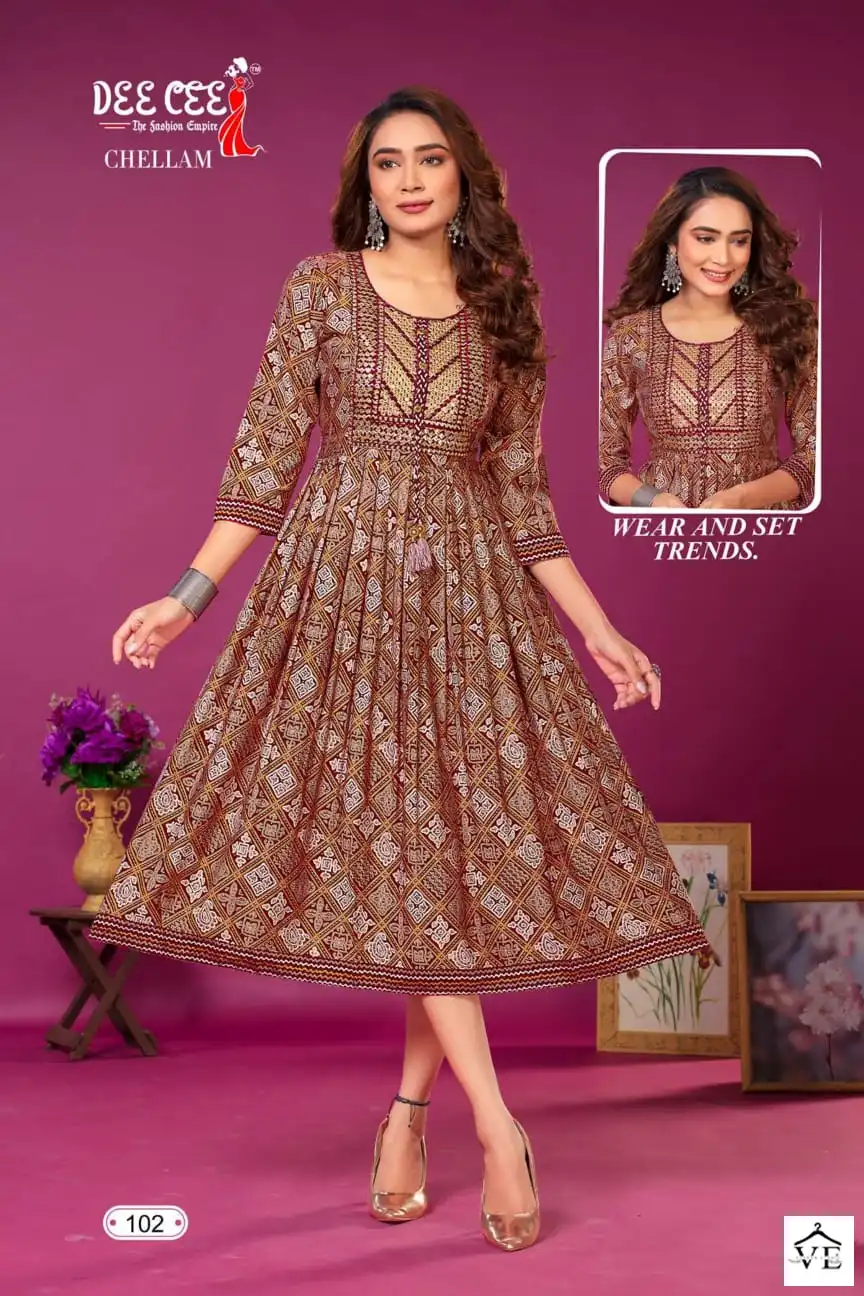 Deecee Chellam Heavy Meschurise Silk Wholesale Kurtis Catalog - Image 5