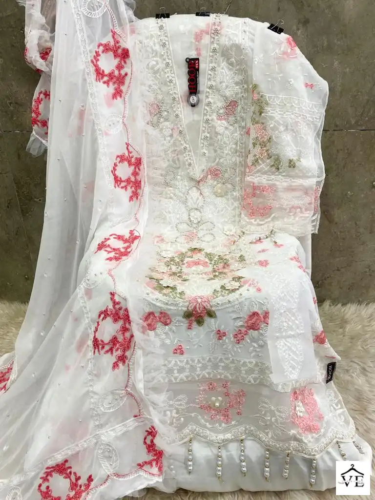 Hoor Tex H-139 Faux Georgette Wholesale Pakistani Suit Catalog - Image 7