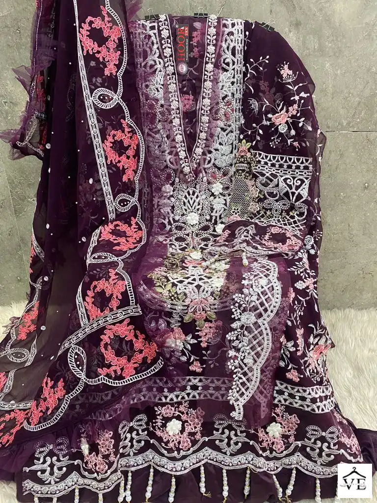 Hoor Tex H-139 Faux Georgette Wholesale Pakistani Suit Catalog - Image 6