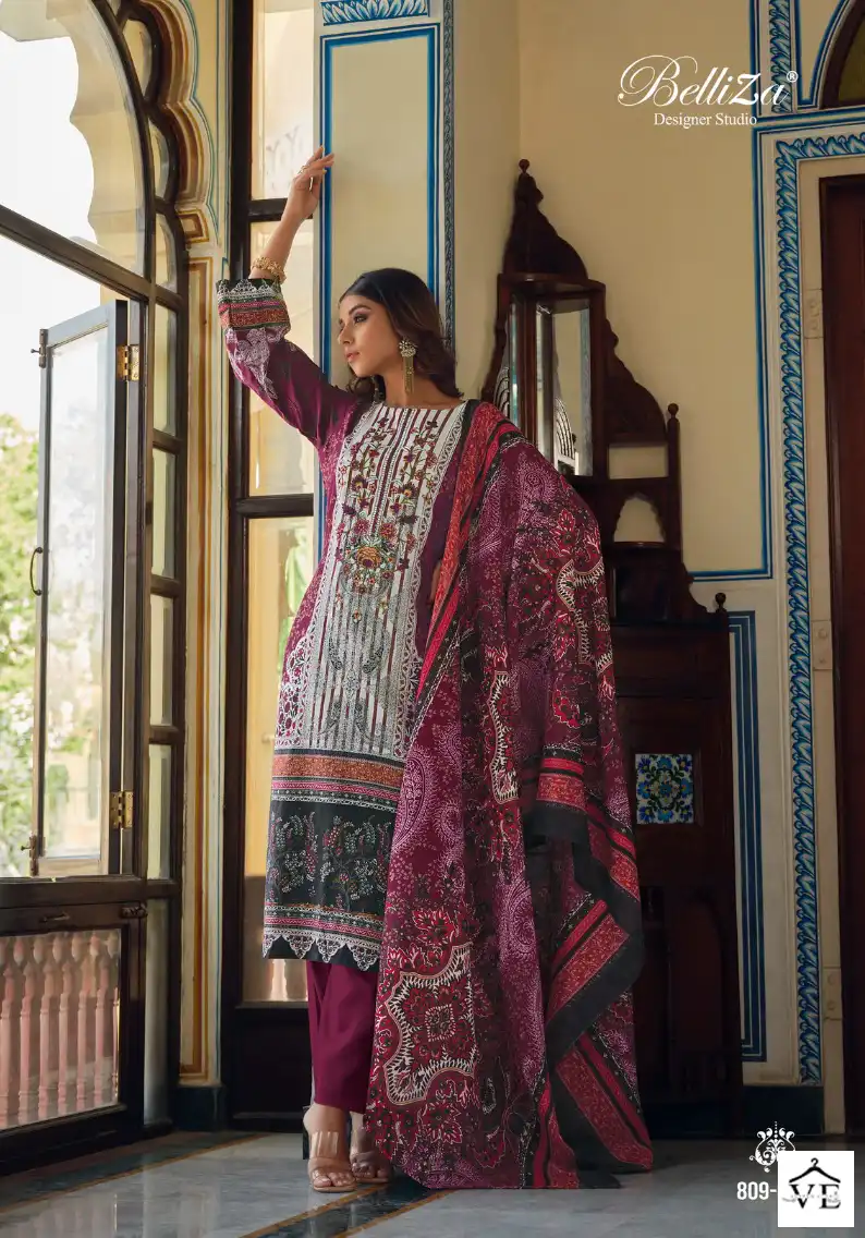 Belliza Designer Naira Vol 15 Cotton Wholesale Pakistani Salwar Suit Catalog - Image 9