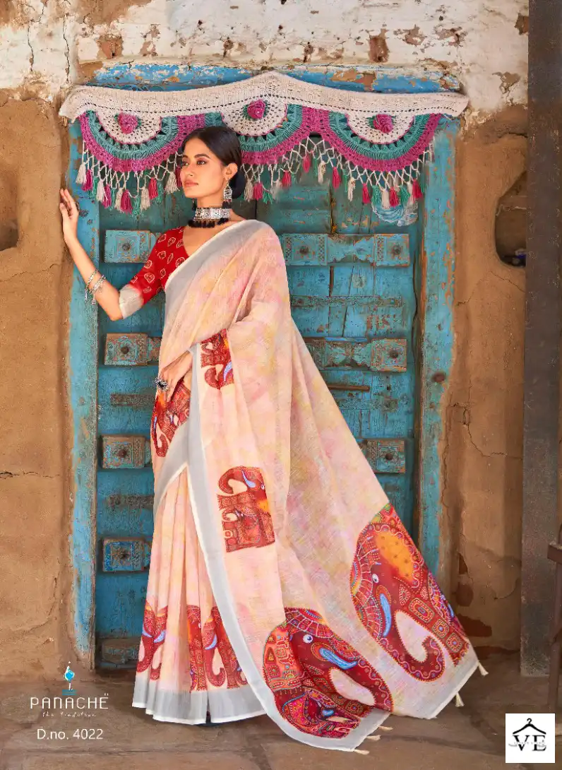 Bhumi Saanvi Vol 3 Linen Wholesale Fancy Sarees Catalog - Image 3