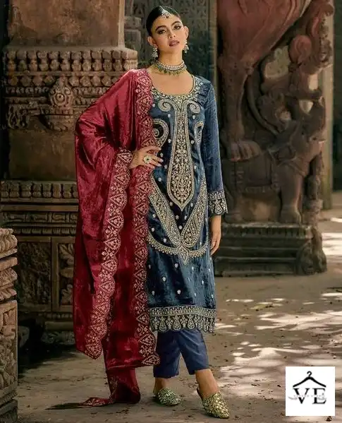 Sargam Shazar Pure Viscose Velvet Wholesale Designer Winter Wear Salwar Suit Catalog