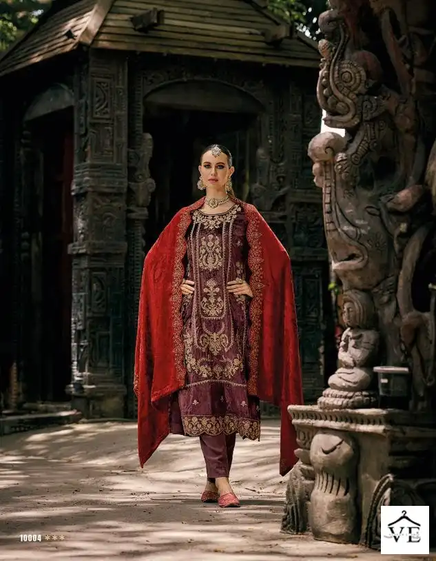 Sargam Shazar Pure Viscose Velvet Wholesale Designer Winter Wear Salwar Suit Catalog - Image 5