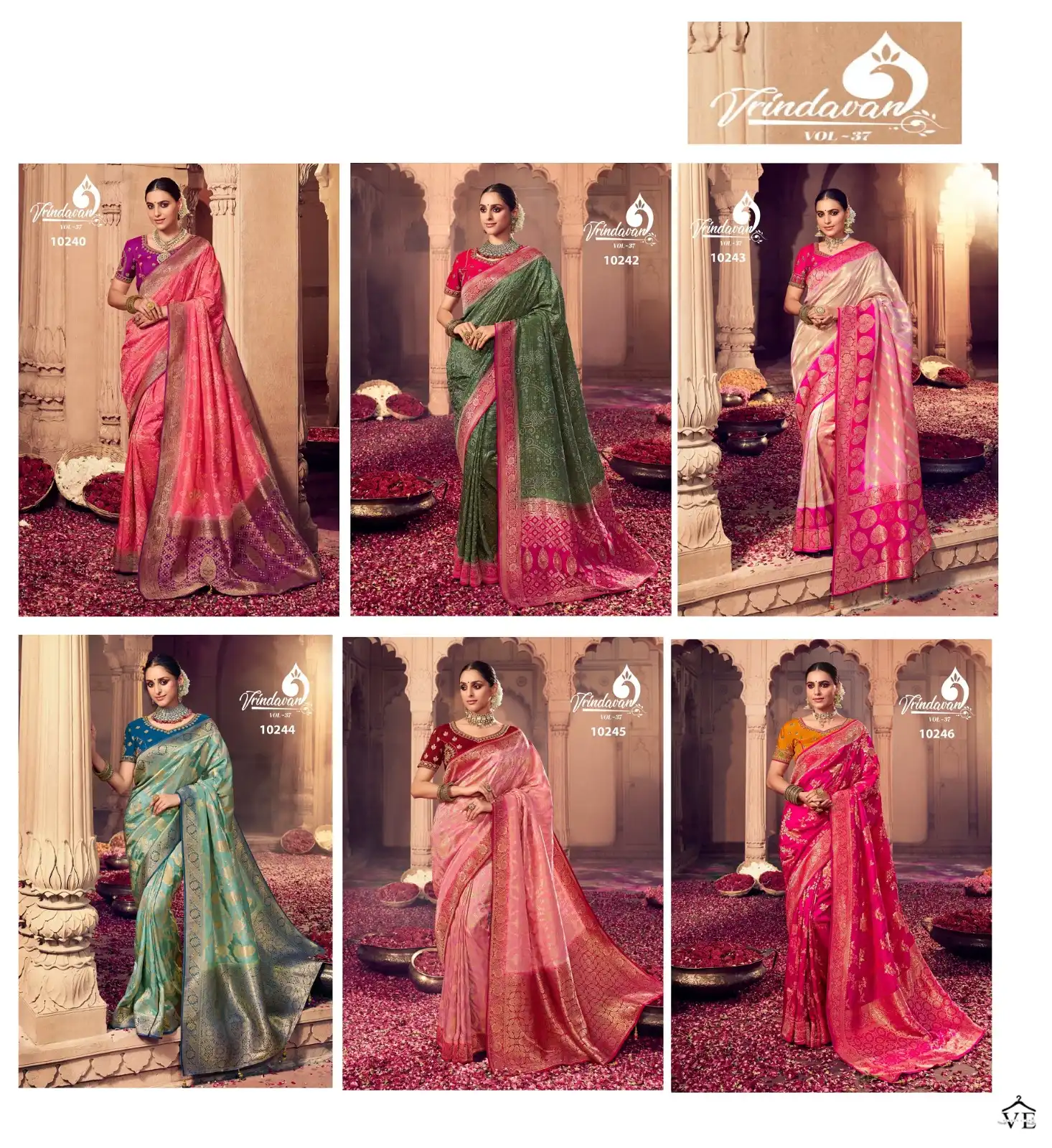 Vrindavan Vol 23 By Royal Silk Wedding Saree Collection Royal Wholesale  Sarees Catalog