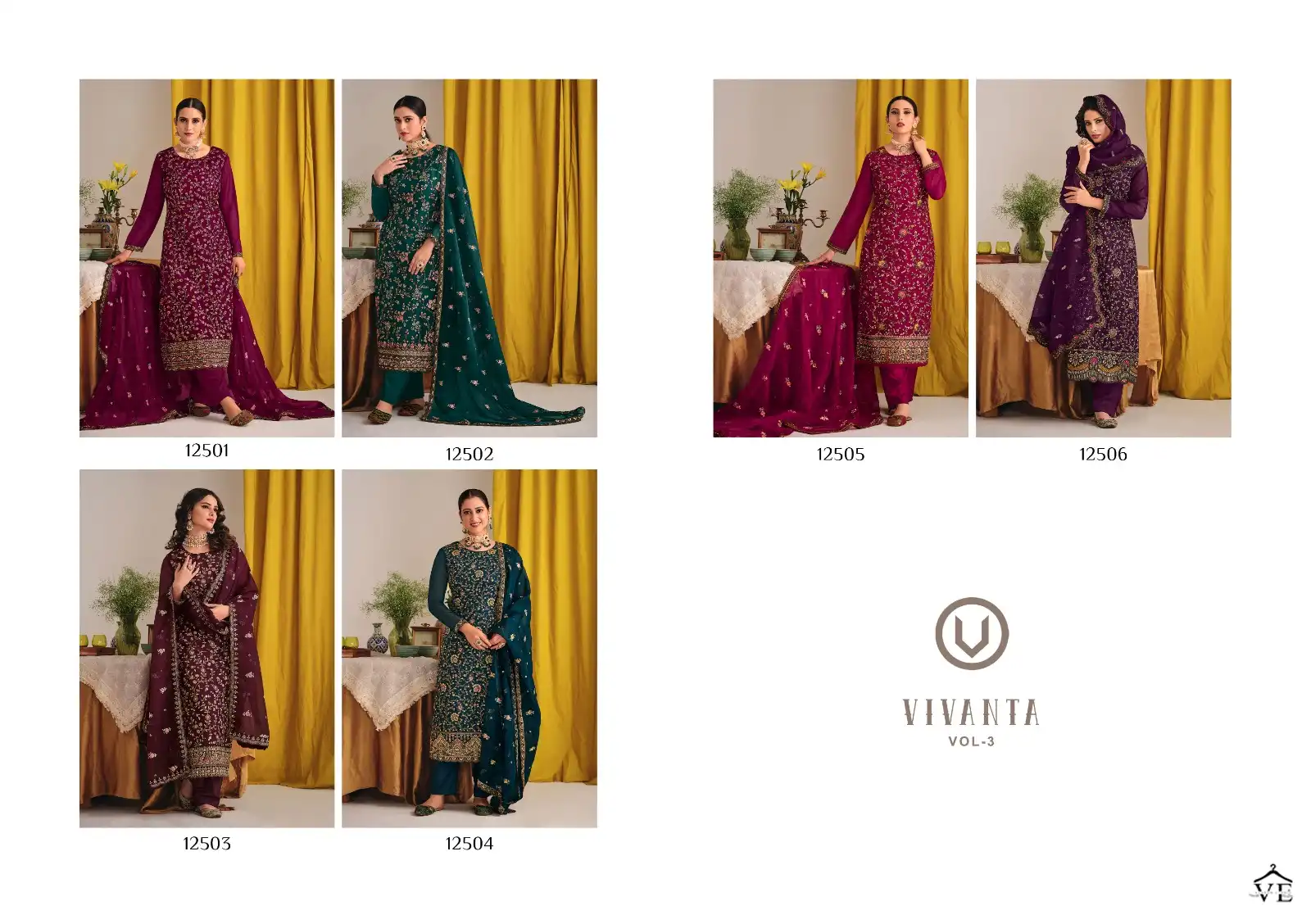 Vivek Vivanta 3 Crizal Organza Wholesale Designer Salwar Suit Catalog - Image 7