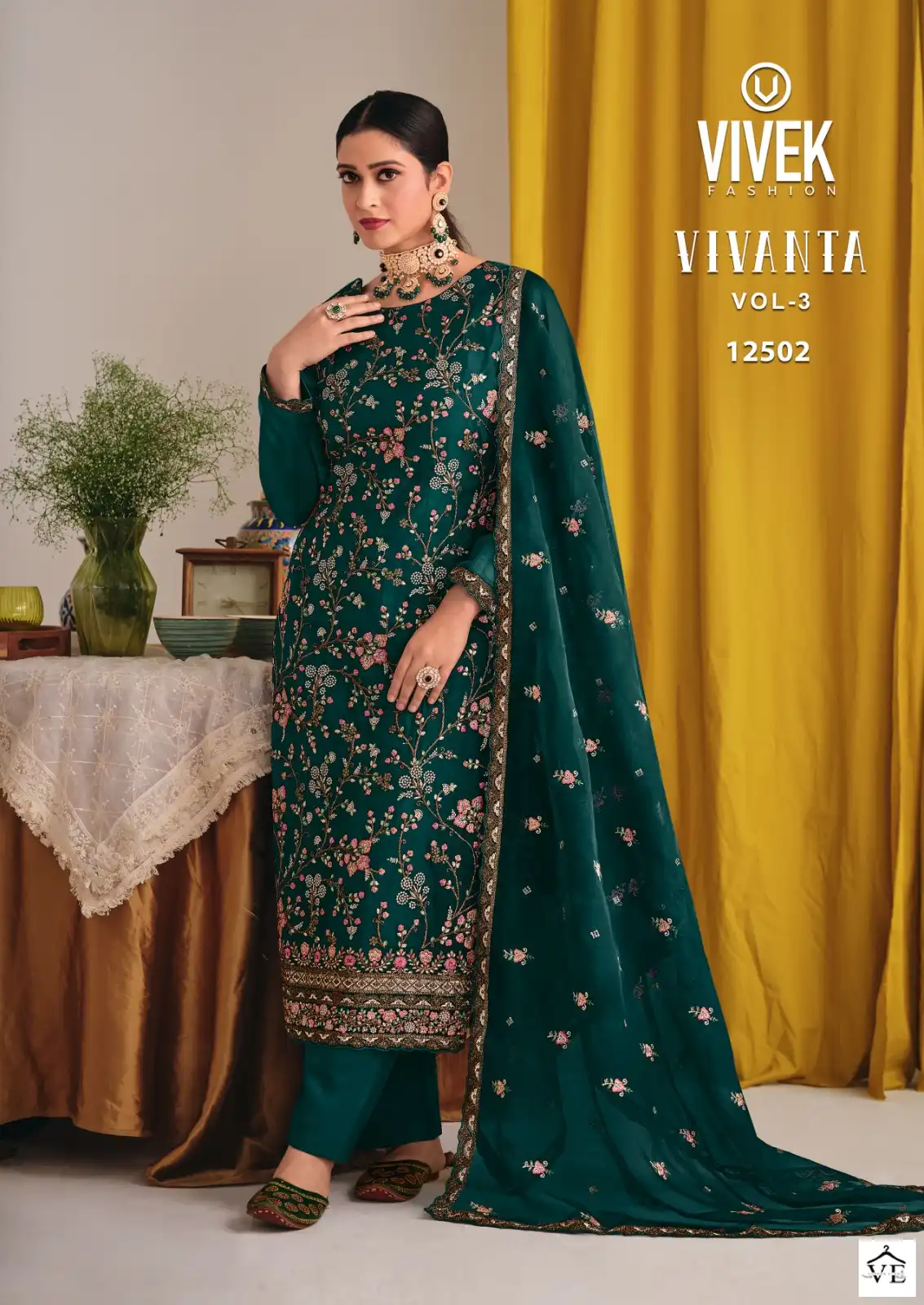 Vivek Vivanta 3 Crizal Organza Wholesale Designer Salwar Suit Catalog - Image 2