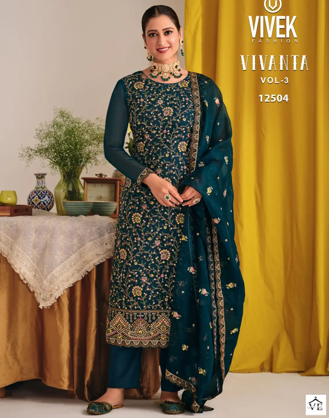 Vivek Vivanta 3 Crizal Organza Wholesale Designer Salwar Suit Catalog