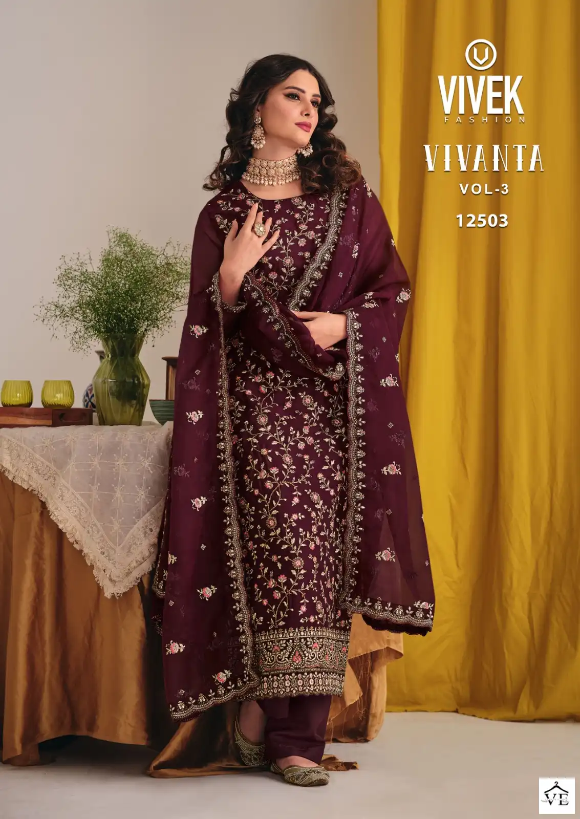 Vivek Vivanta 3 Crizal Organza Wholesale Designer Salwar Suit Catalog - Image 4