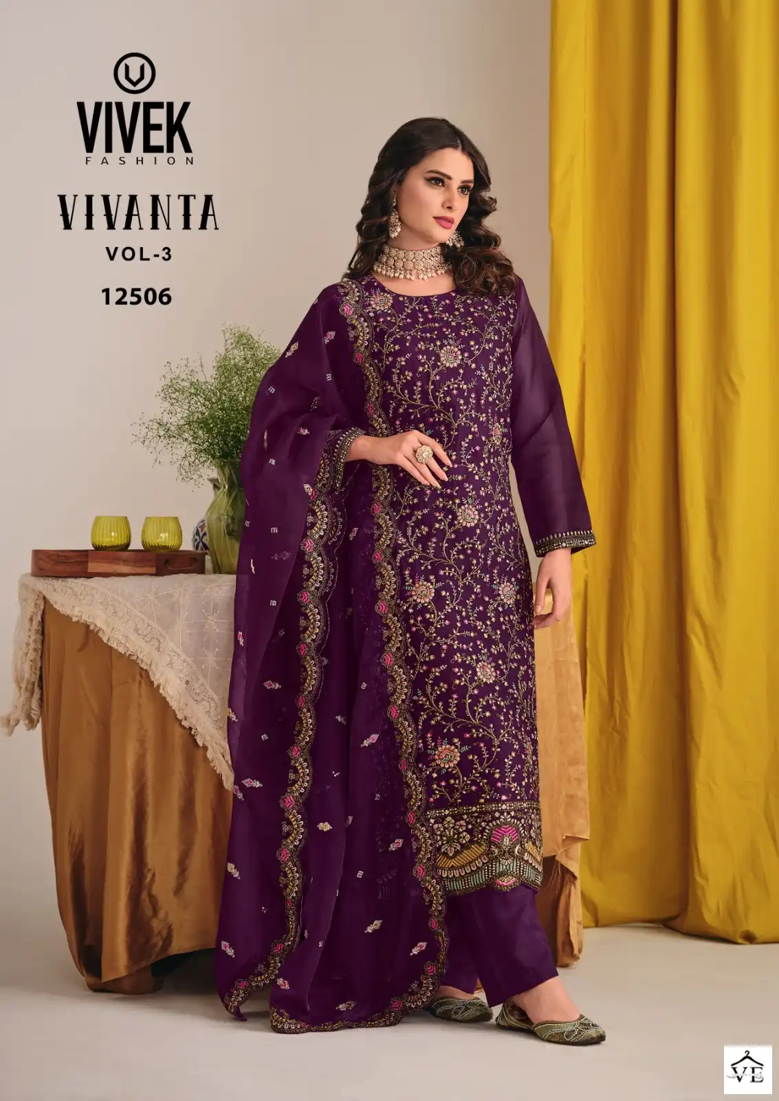 Vivek Vivanta 3 Crizal Organza Wholesale Designer Salwar Suit Catalog - Image 5